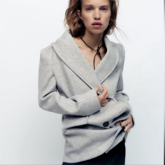 Zara Tailored Double Breasted coat - Picture 3 of 16